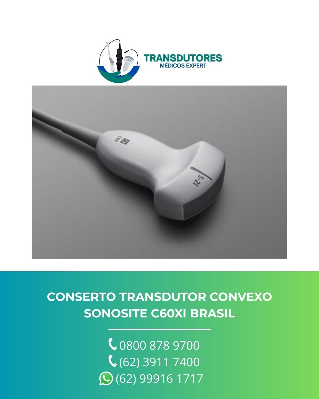 CONSERTO TRANSDUTOR CONVEXO SONOSITE C60XI BRASIL