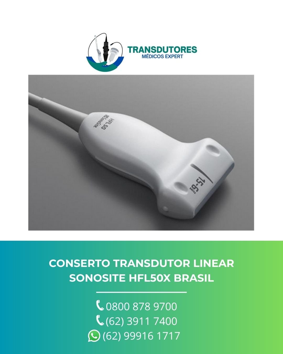 CONSERTO TRANSDUTOR LINEAR SONOSITE HFL50X BRASIL