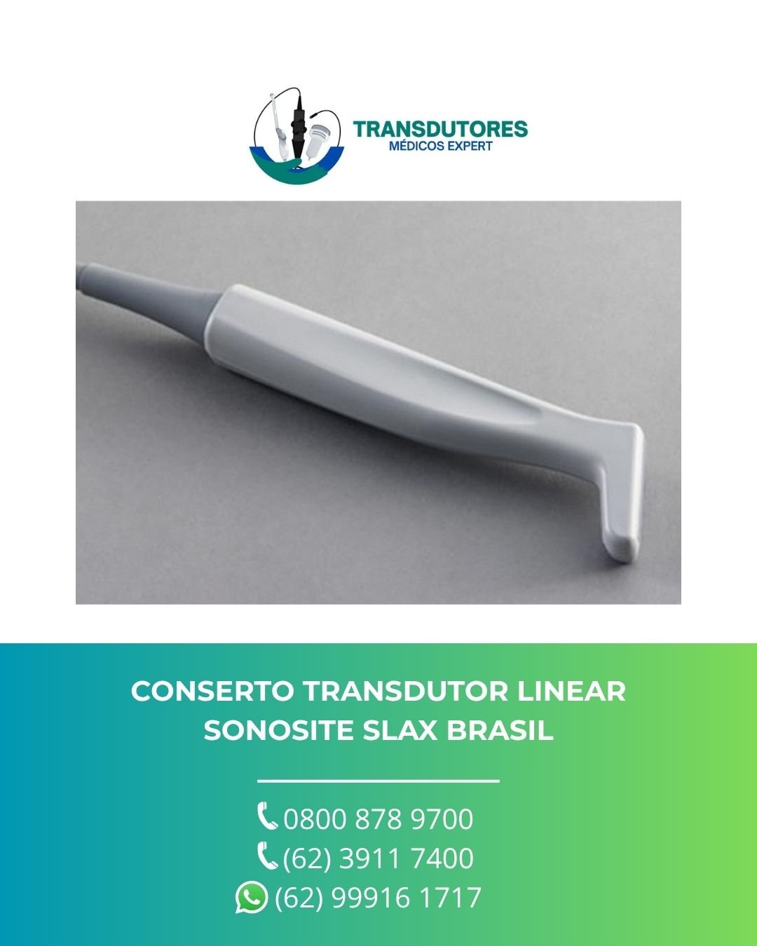CONSERTO TRANSDUTOR LINEAR SONOSITE SLAX BRASIL