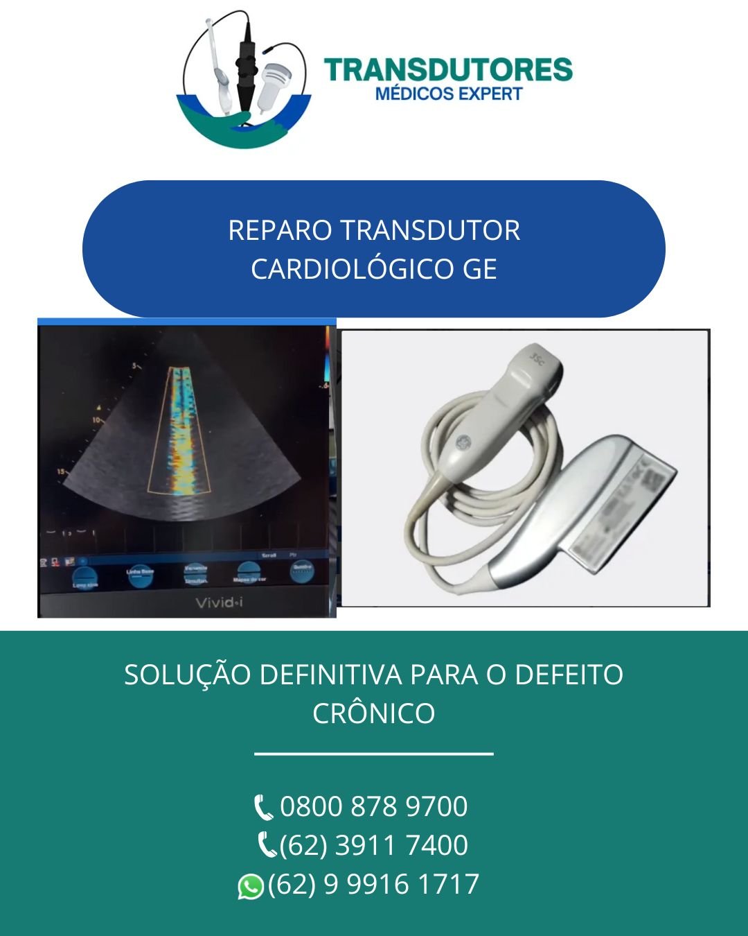 REPARO TRANSDUTOR CARDIOLOGICO GE 3SC RS