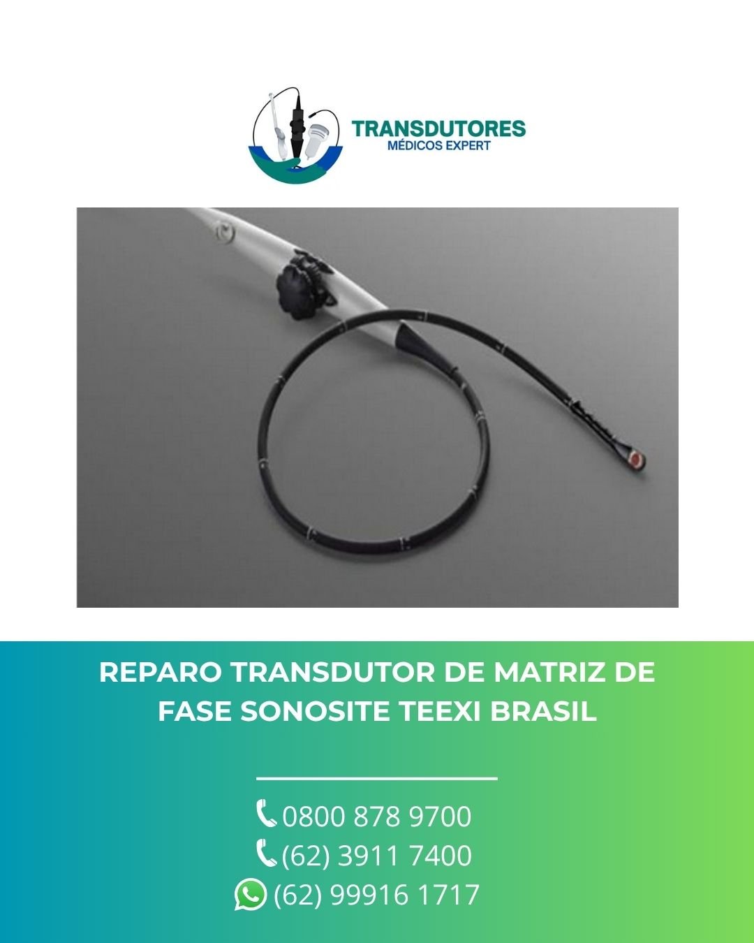 REPARO TRANSDUTOR DE MATRIZ DE FASE SONOSITE TEEXI BRASIL